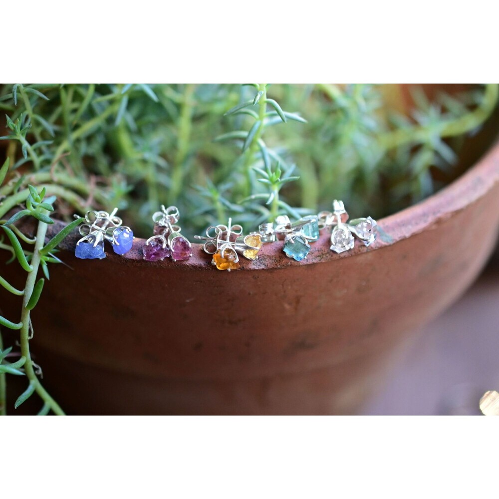 Pink tourmaline, citrine, herkimer diamond, aquamarine, tanzanite, emerald, garn - Picture 5 of 8